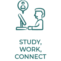 Study, Work, Connect